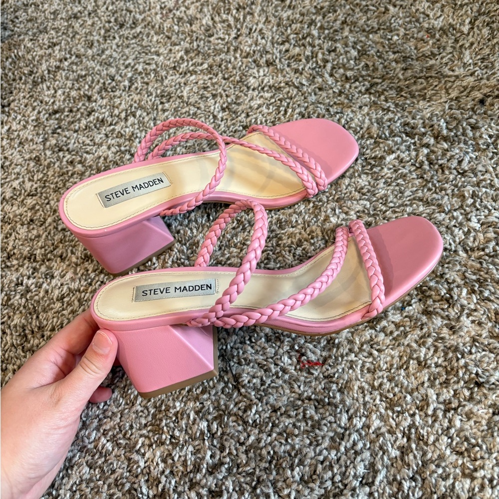 Steve Madden pink sandal heels